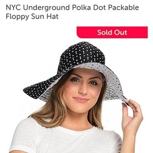 Nyc underground packable polkadot hat